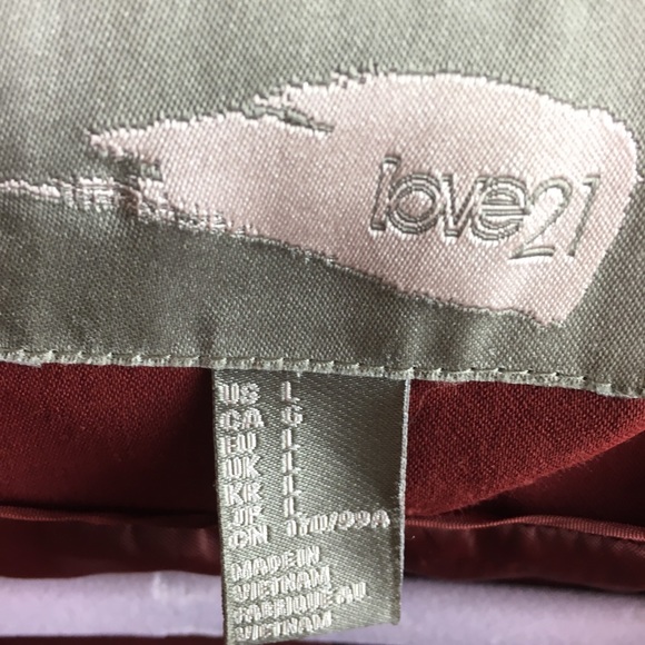 Forever 21 Rust Red Lined Blazer Sz L - Picture 5 of 8